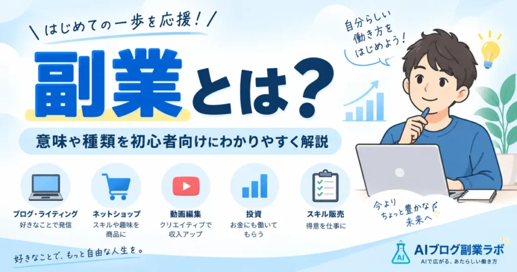 副業とは？意味や種類を初心者向けにわかりやすく解説