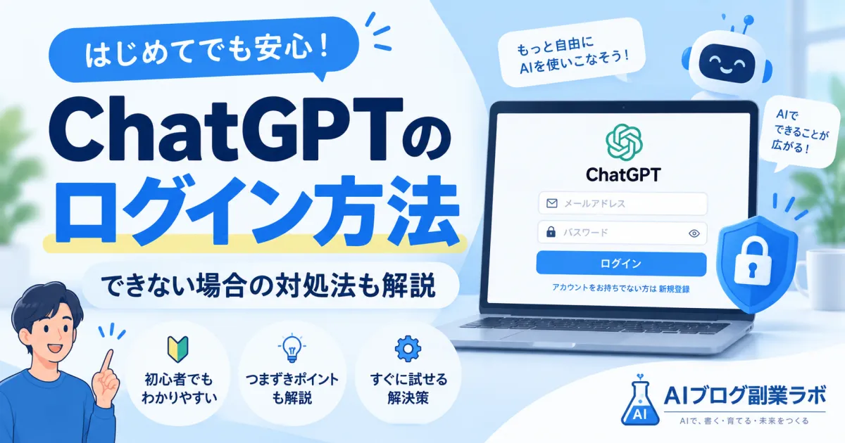 ChatGPTのログイン方法|できない場合の対処法も解説